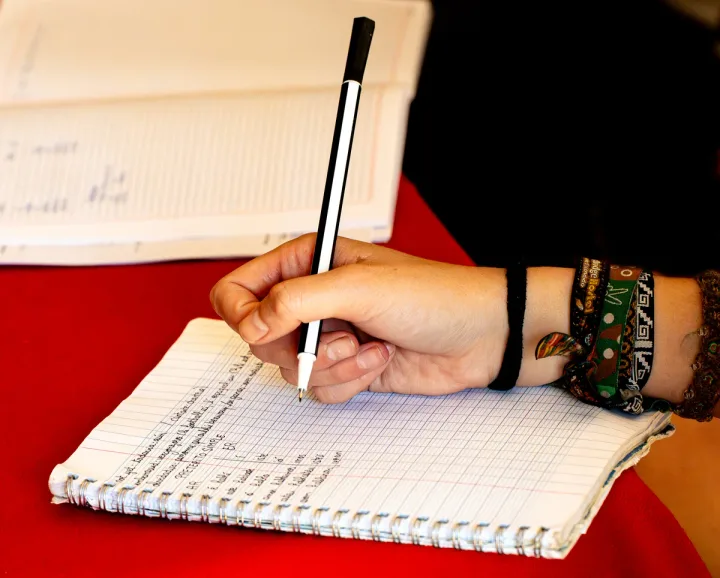 Students studying